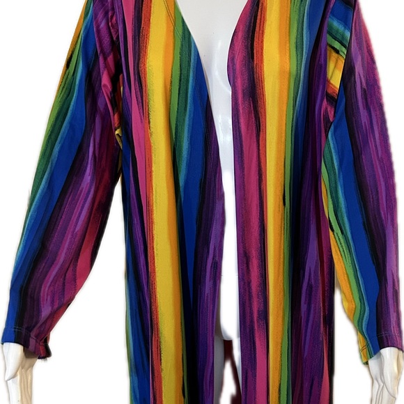 Women’s Rouge Collection Multicolored Duster Size 3X - Picture 3 of 15